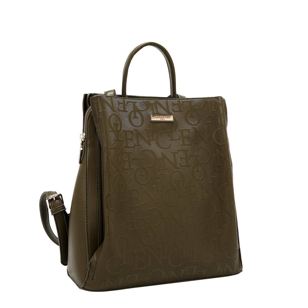 Mochila Elegancia en Relieve oliva Nicole Lee