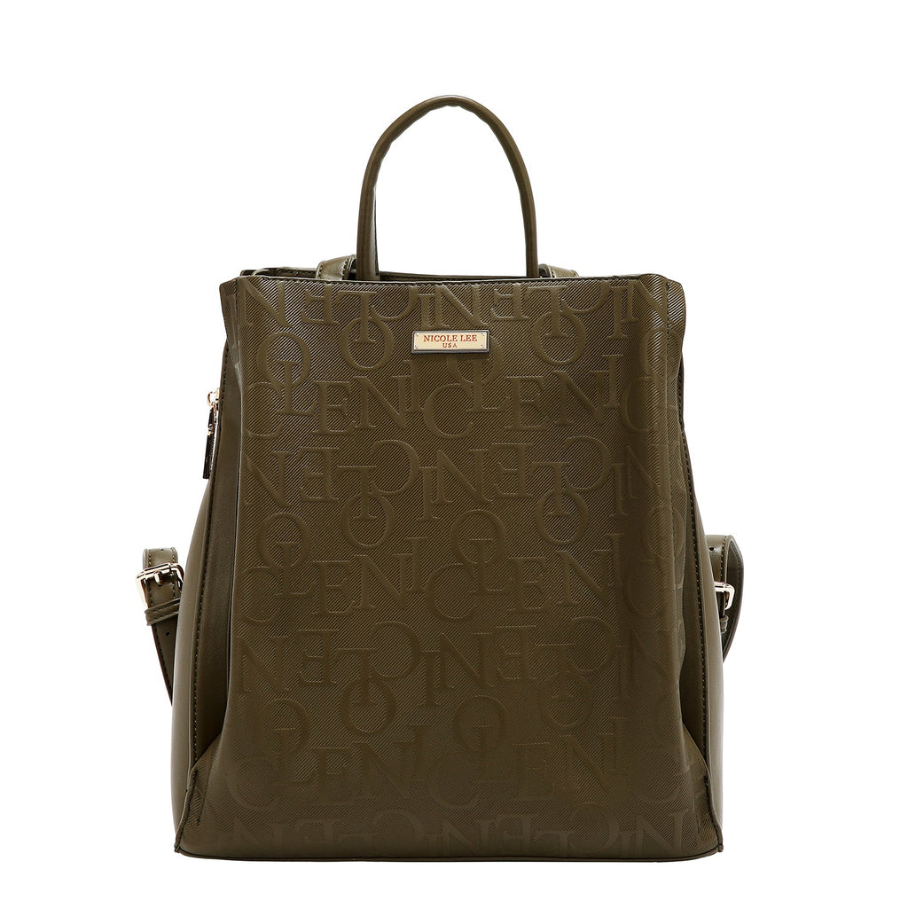 Mochila Elegancia en Relieve oliva Nicole Lee