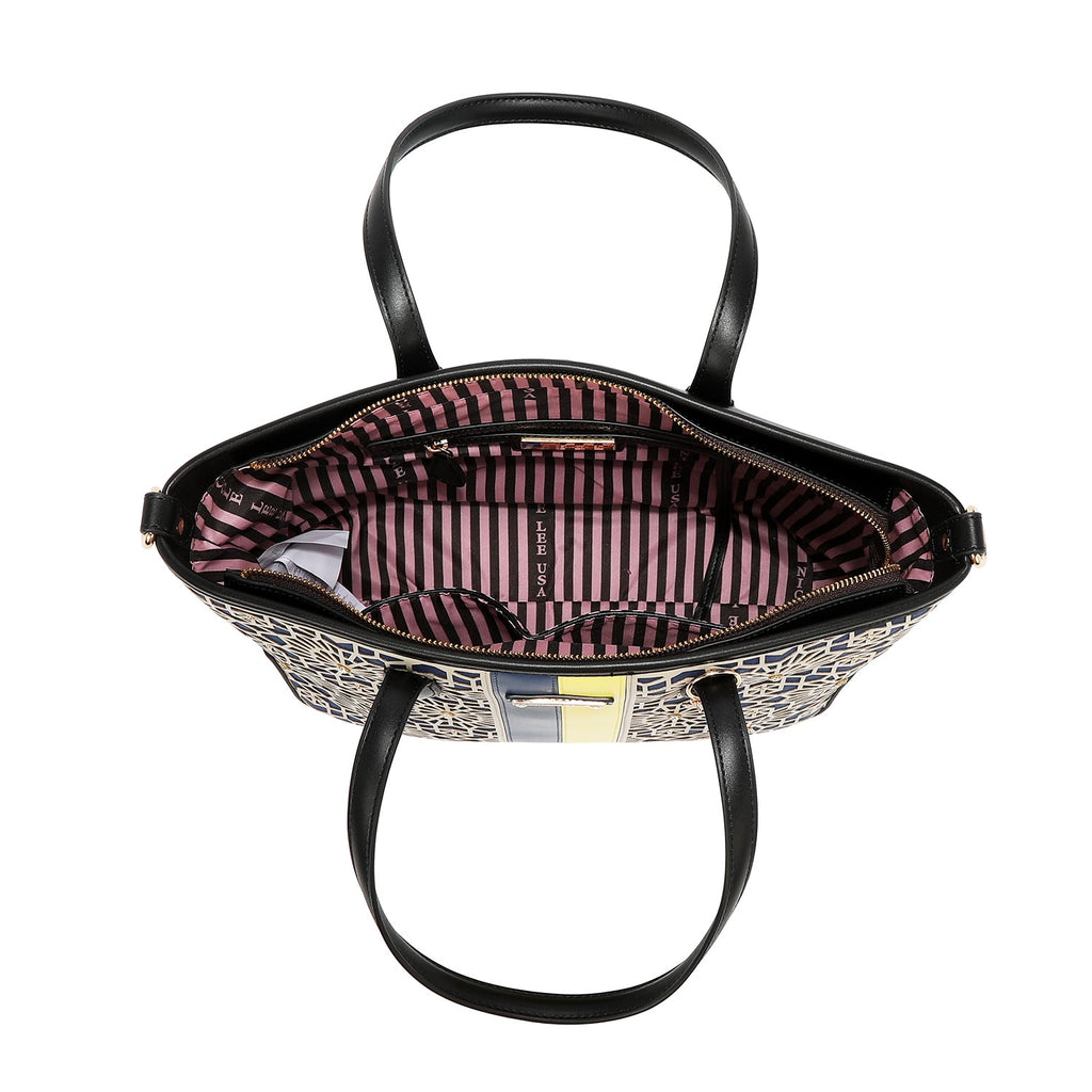Bolso shopper geométrico marrón Nicole Lee (MARRON)