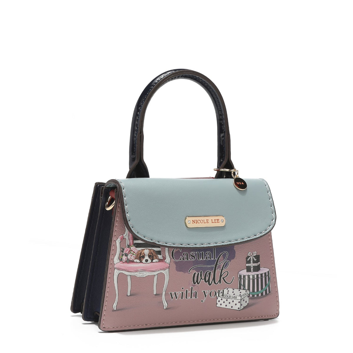 Bandolera compacta estampada Nicole Lee