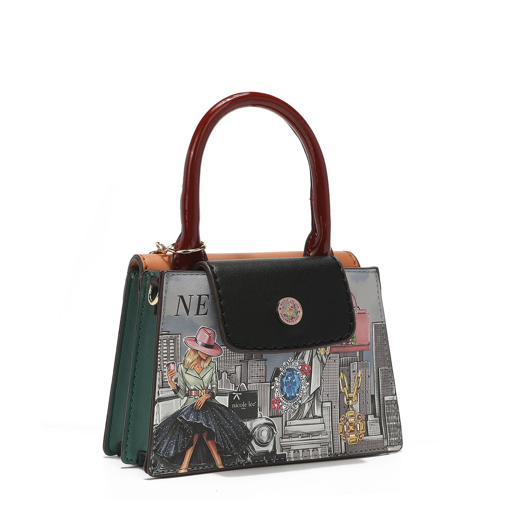 Bandolera compacta estampada Nicole Lee