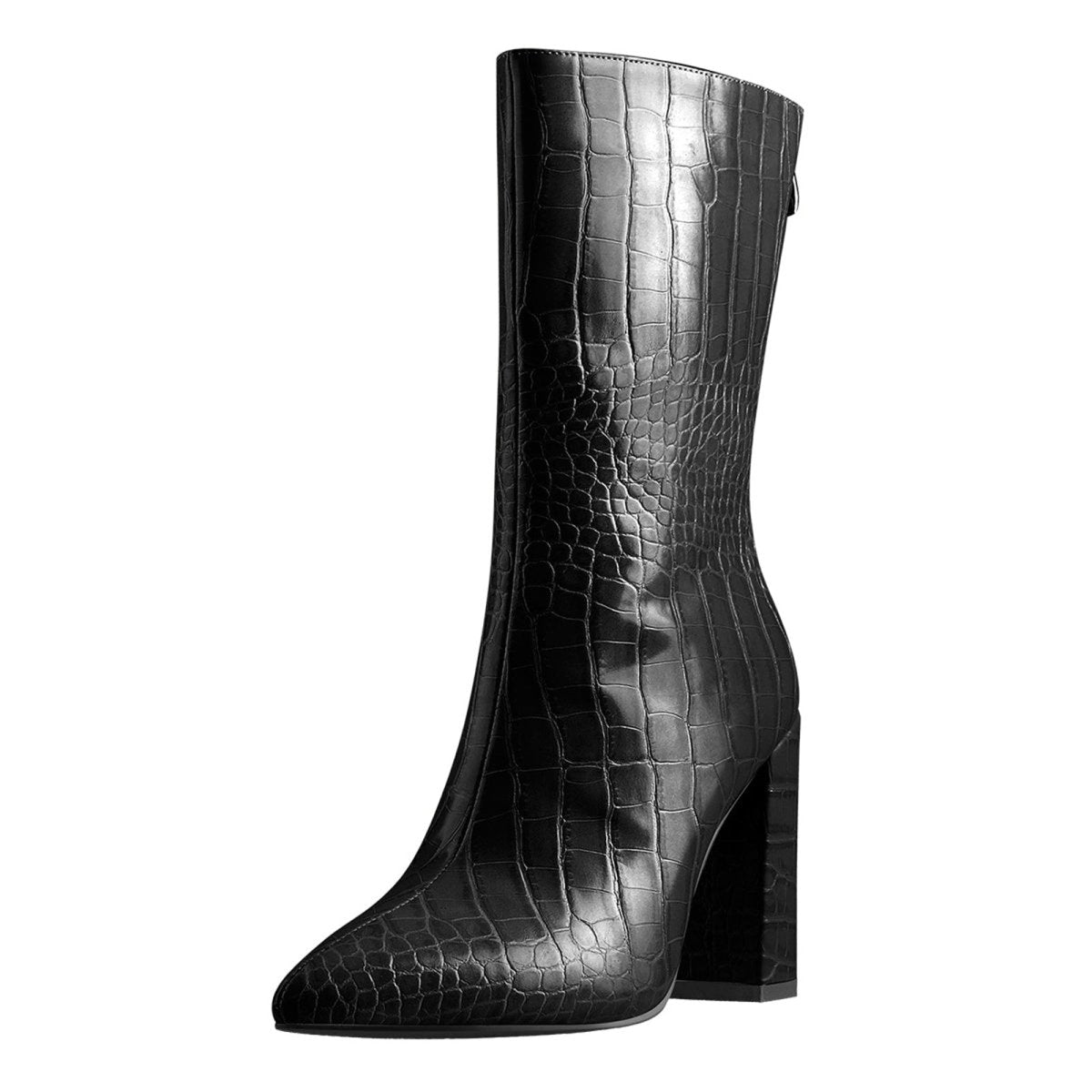 Faux Animal Leather Boots