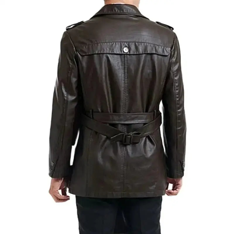 Men’s Black Motorcycle Leather Coat